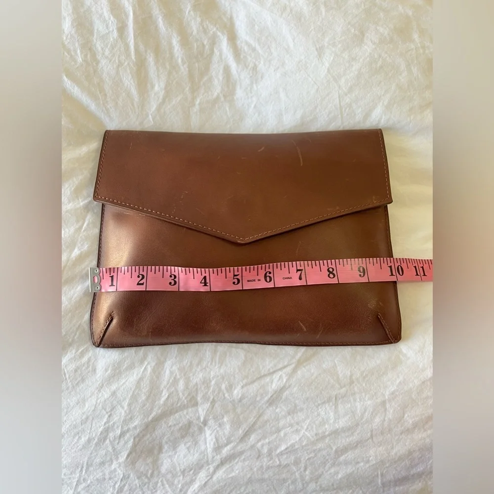 ABLE Tigist Envelope Clutch | Chocolate Brown Leather FashionABLE - Picture 5 of 6